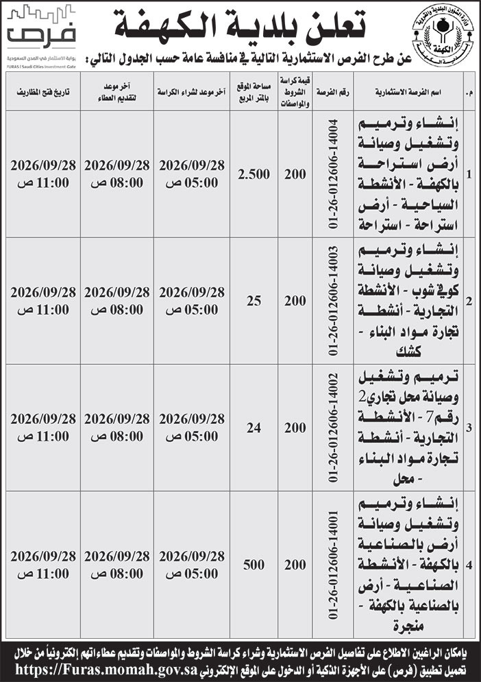 إعلات بلدية الكهفة 