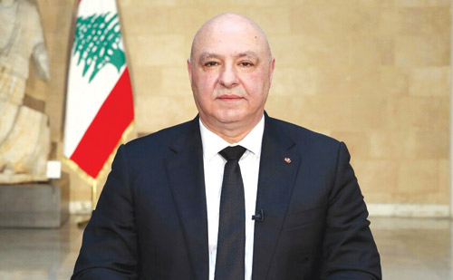 الرئيس اللبناني: ملتزمون بحصر السلاح بيد الدولة 