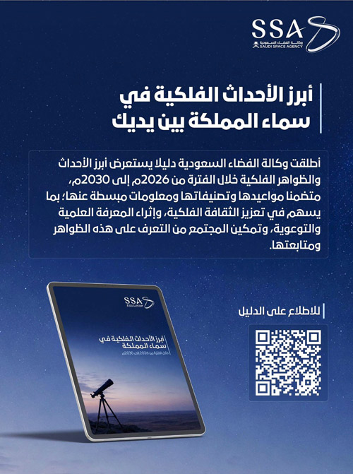 صدور دليل لأبرز الأحداث والظواهر الفلكية في سماء المملكة حتى 2030 
