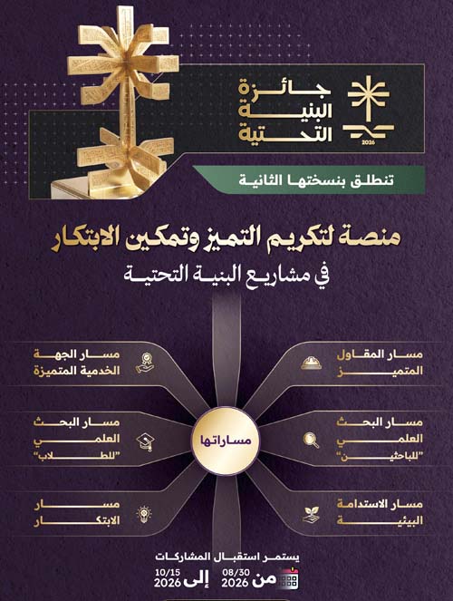 إطلاق جائزة البنية التحتية 2026 