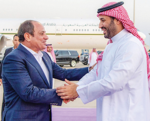 ولي العهد في لقاء سابق مع الرئيس المصري