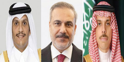 وزير الخارجية يتلقى اتصالين هاتفيين من وزيري خارجية تركيا وقطر 