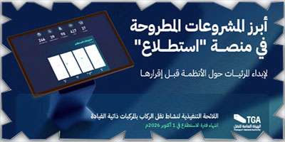 طرح 31 مشروعًا عبر منصة «استطلاع» لأخذ مرئيات العموم 