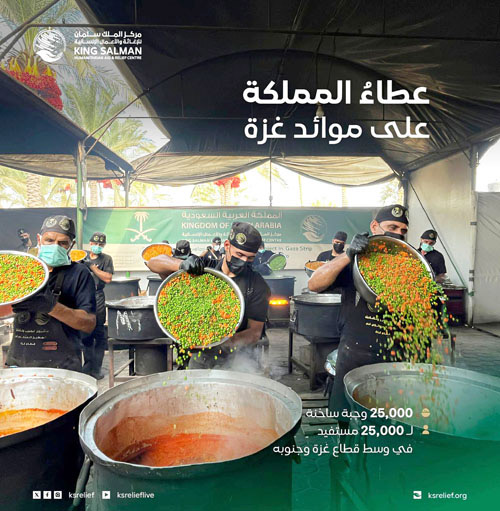عطاءُ المملكة على موائد غزة 