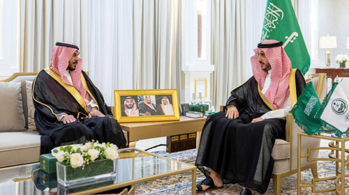 سموه خلال الاستقبال