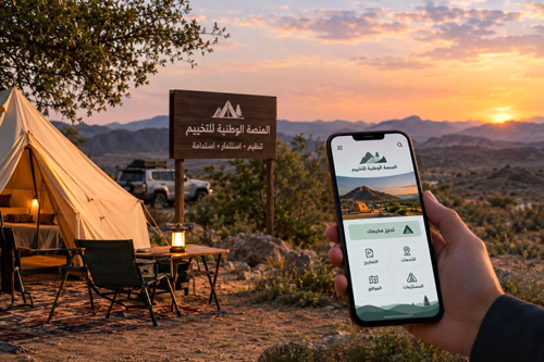 تطوير وتشغيل المنصة الوطنية للتخييم بنظام المشاركة في الدخل 