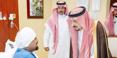 أمير منطقة الرياض ونائبه يتفقدان المصابين جراء عدوان الميليشيا الحوثية الإرهابية على مطار الملك خالد 