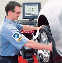 Using DSP500 Sensors, technicians make only one trip around the car to compensate each sensor as it is mounted.